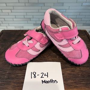 Pink soft soled shoes
